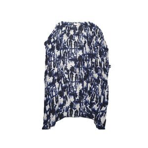 Top It Off Cardigan Kimono Beach Swim Coverup Womens One Size Blue White Boho